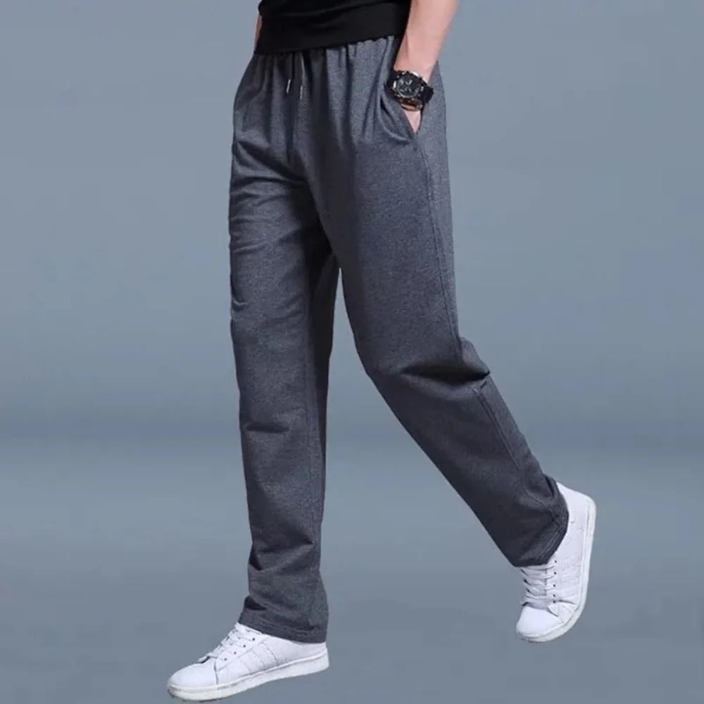 Straight Leg Joggers with Drawstring Waist