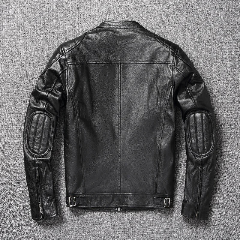 Men's Quilted Leather Motorcycle Jacket