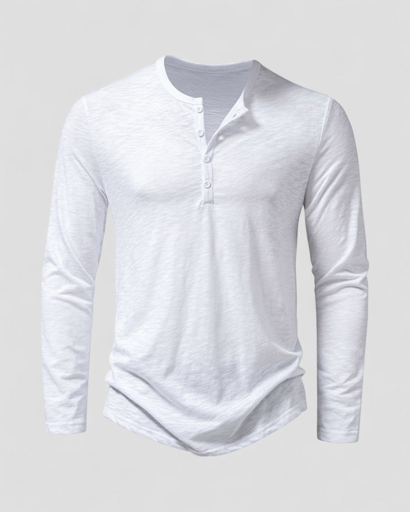 Men's Long Sleeve Henley T-Shirt