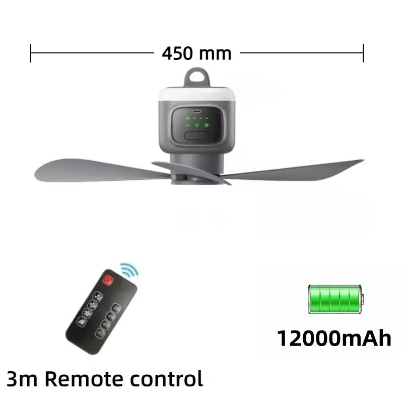 Hanging Fan with Remote Control and LED Light
