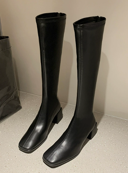 Women's Knee-High Leather Boots | Classic Flat Riding Boots