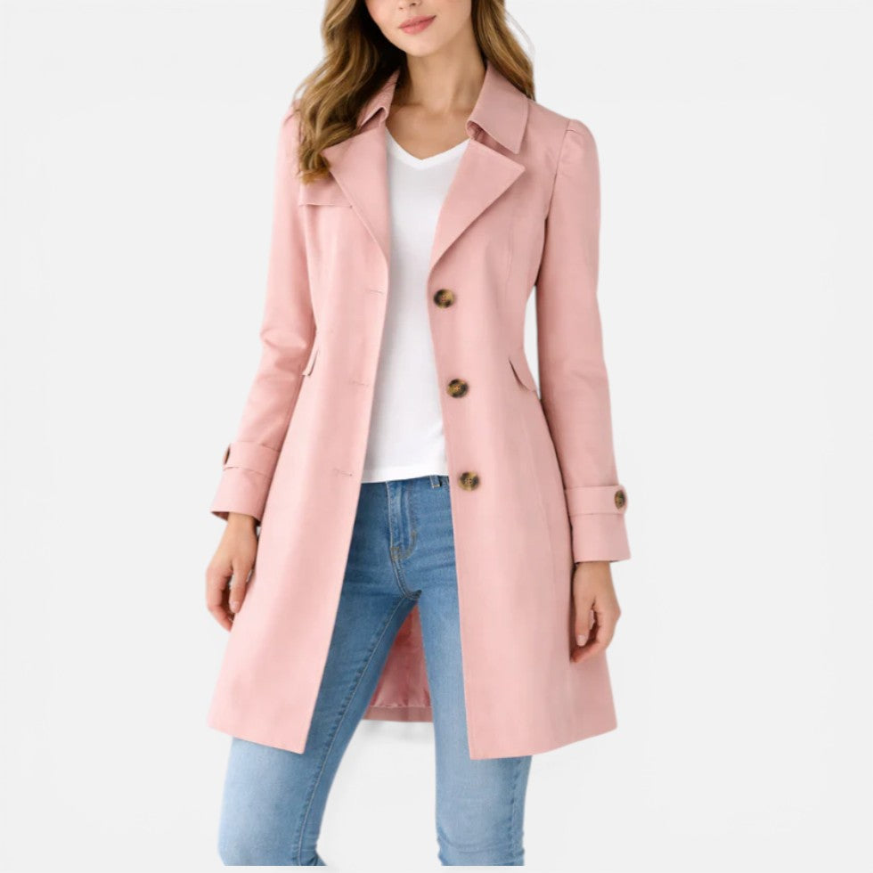 Women's Classic Single-Breasted Trench Coat