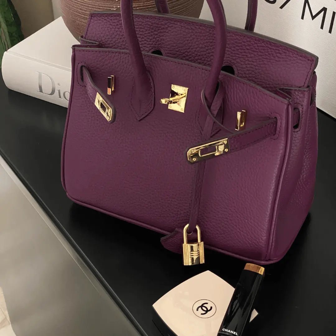 Top-Handle Tote Bag with Padlock Detail