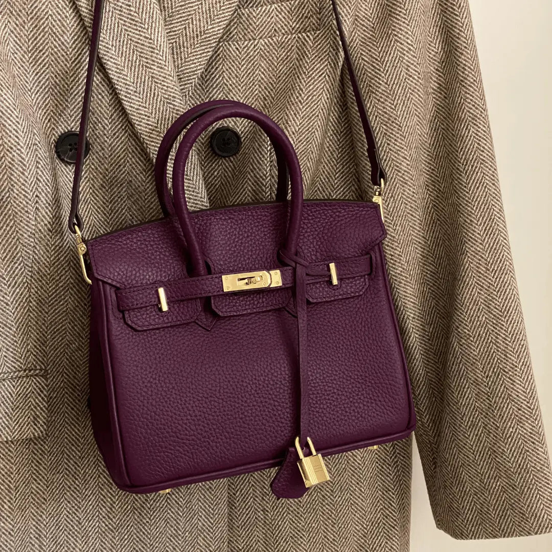 Top-Handle Tote Bag with Padlock Detail