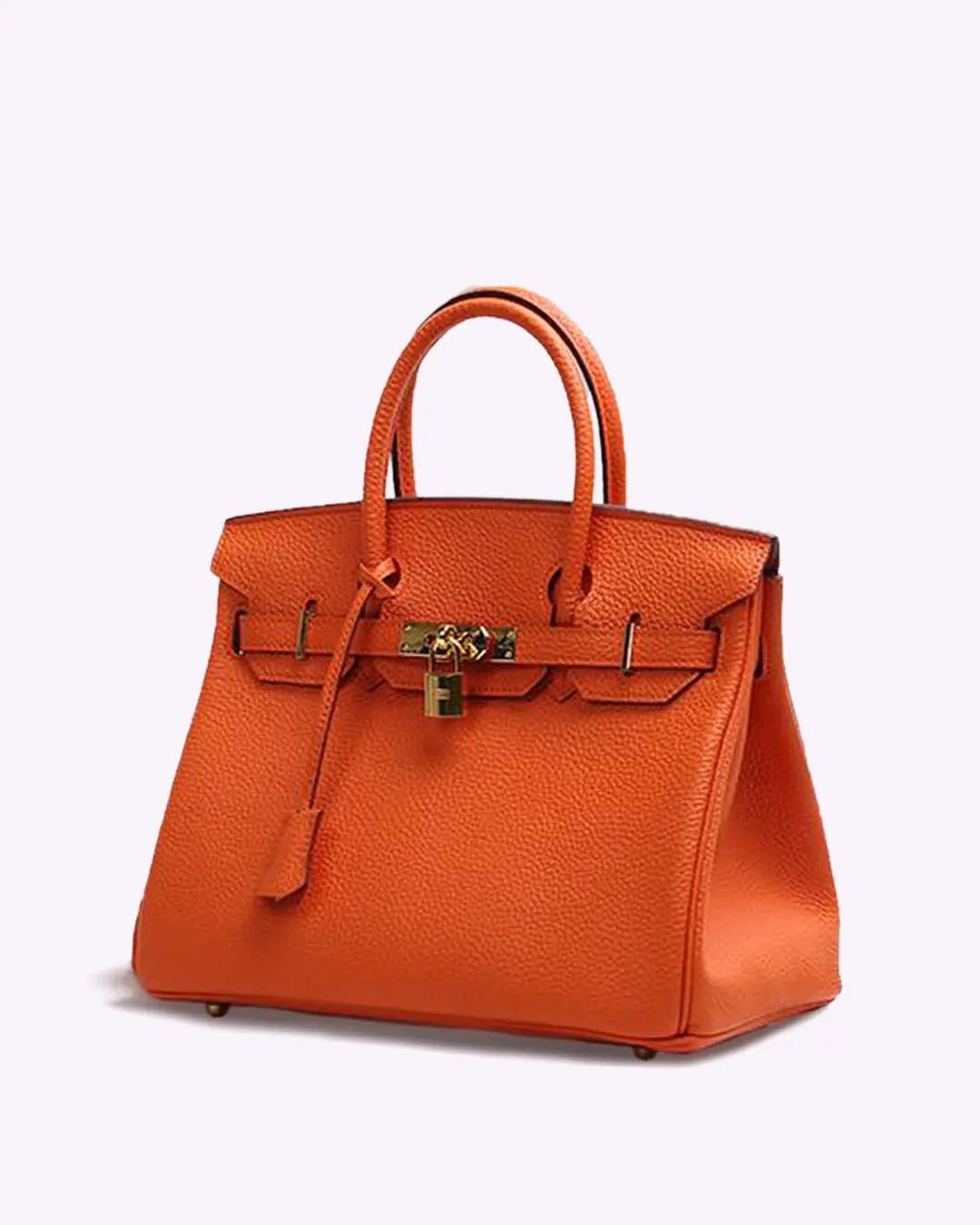 Top-Handle Tote Bag with Padlock Detail