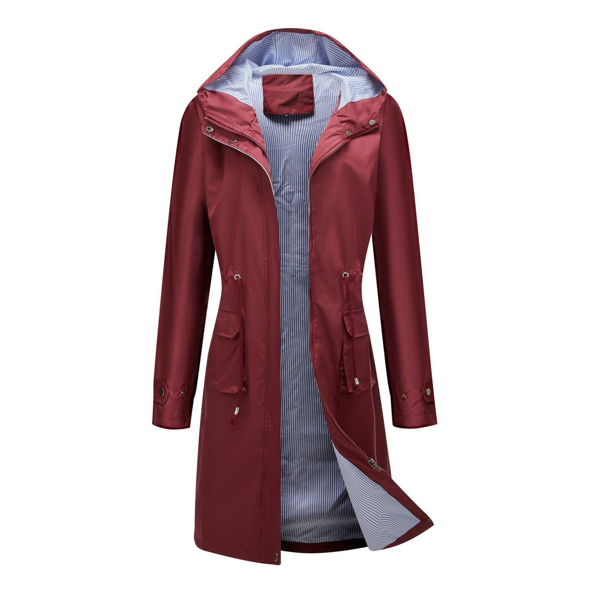 Women’s Longline Hooded Lightweight Raincoat