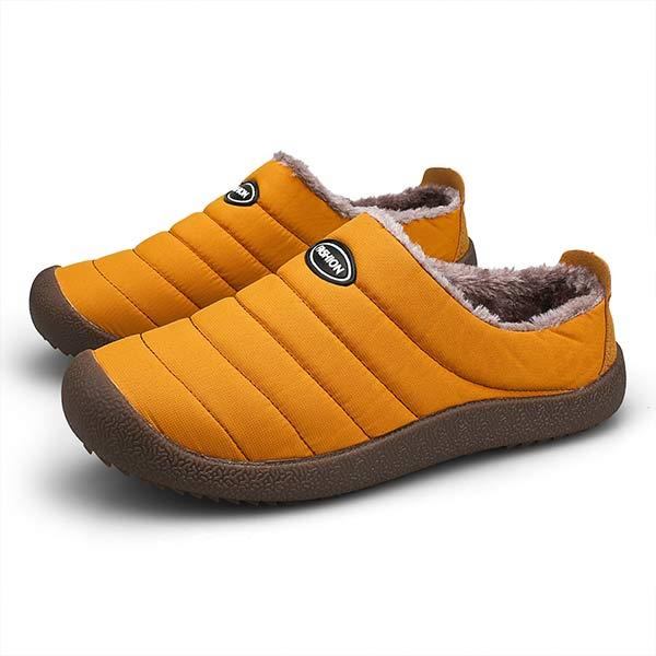 Quilted Slippers with Faux Fur Lining