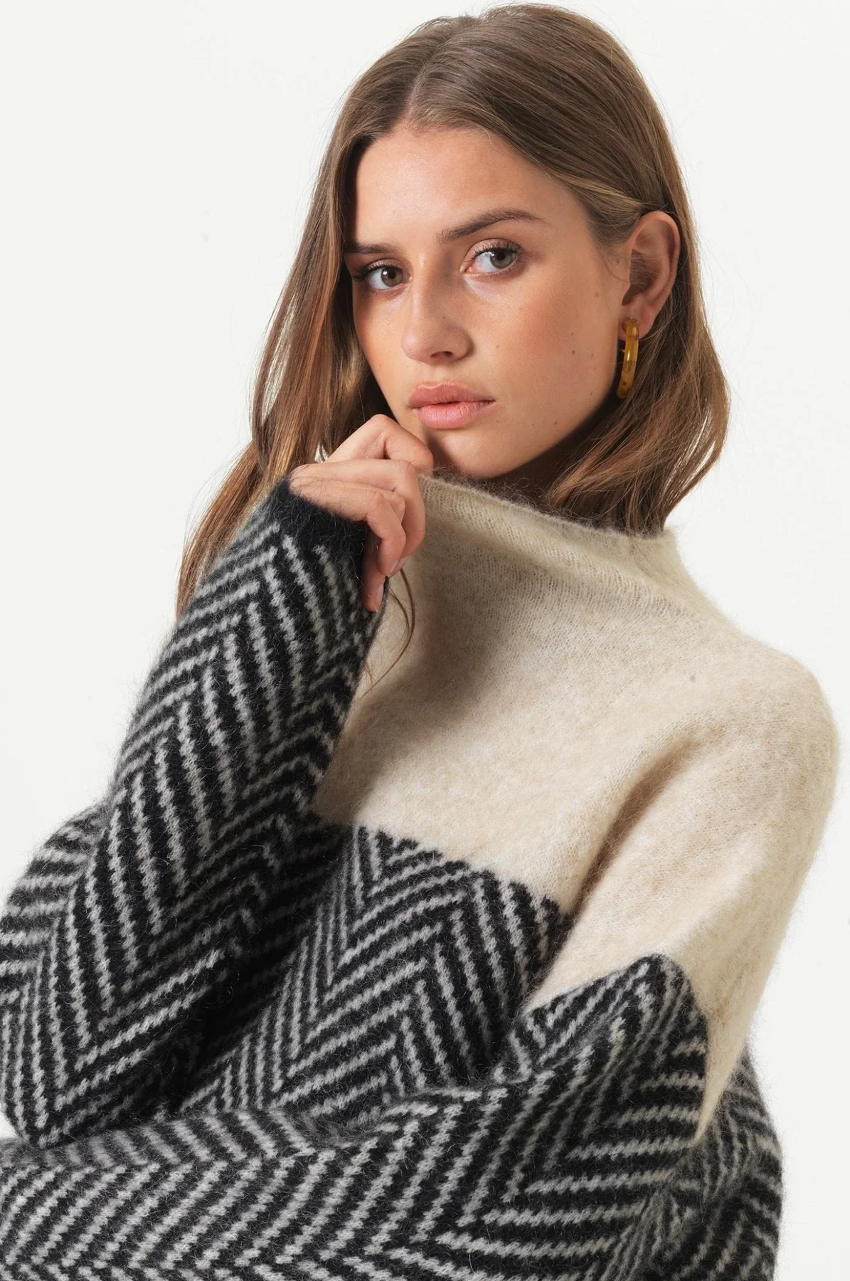 Women's Roll Neck Blouse | Soft Casual Top