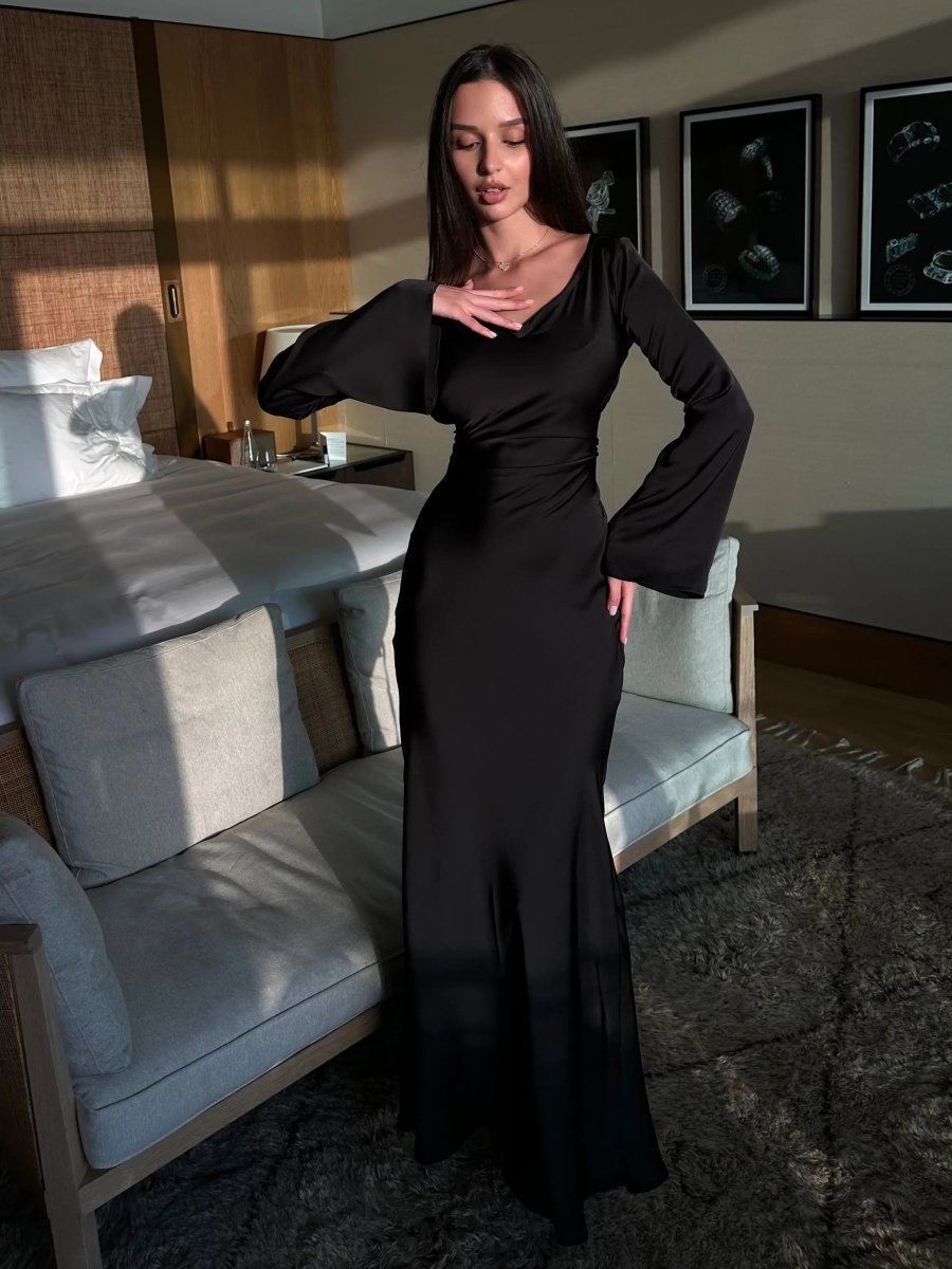 Women's Long Sleeve Maxi Dress