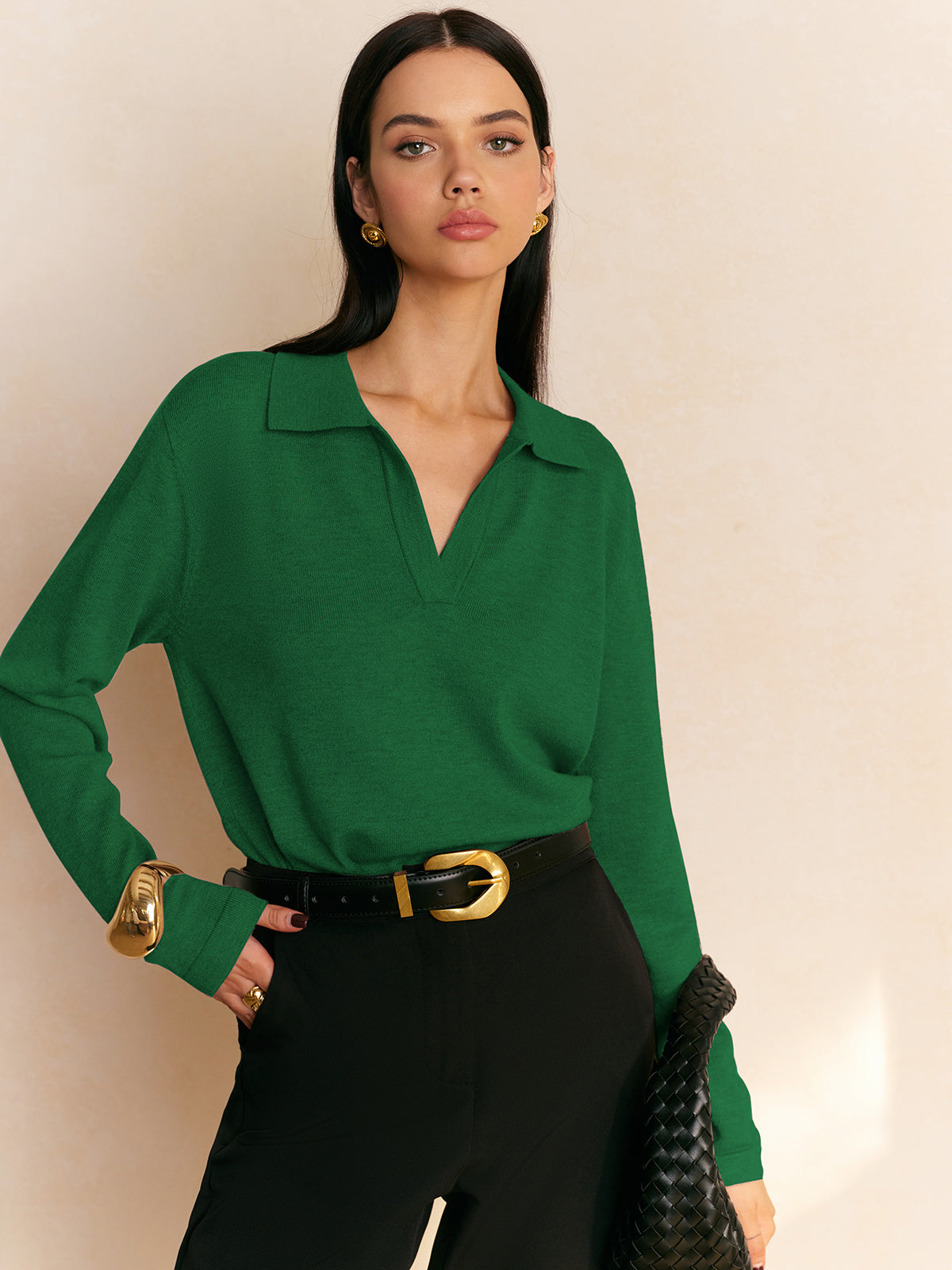 Pull en maille à col pour femme