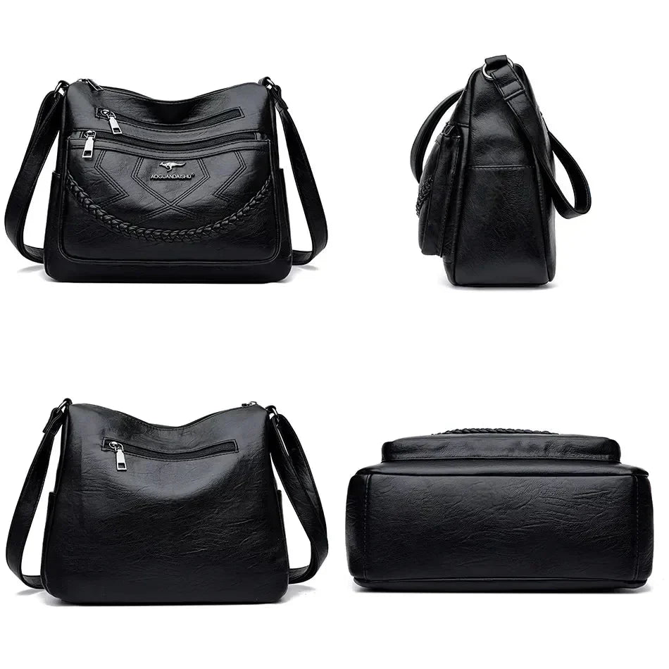 Women’s Multi-Pocket Crossbody Bag with Adjustable Strap