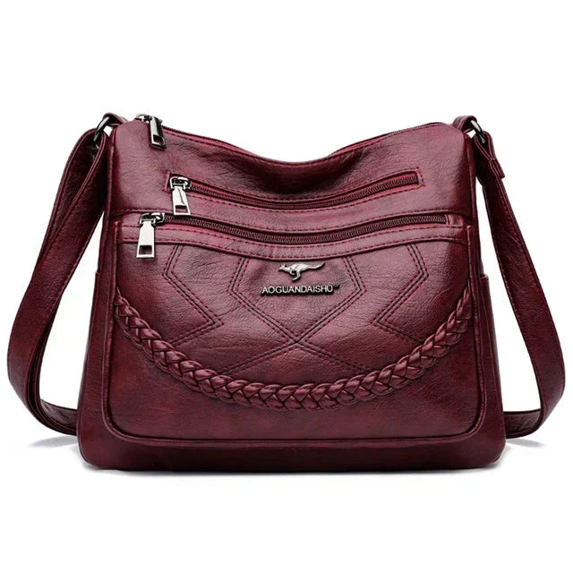 Women’s Multi-Pocket Crossbody Bag with Adjustable Strap