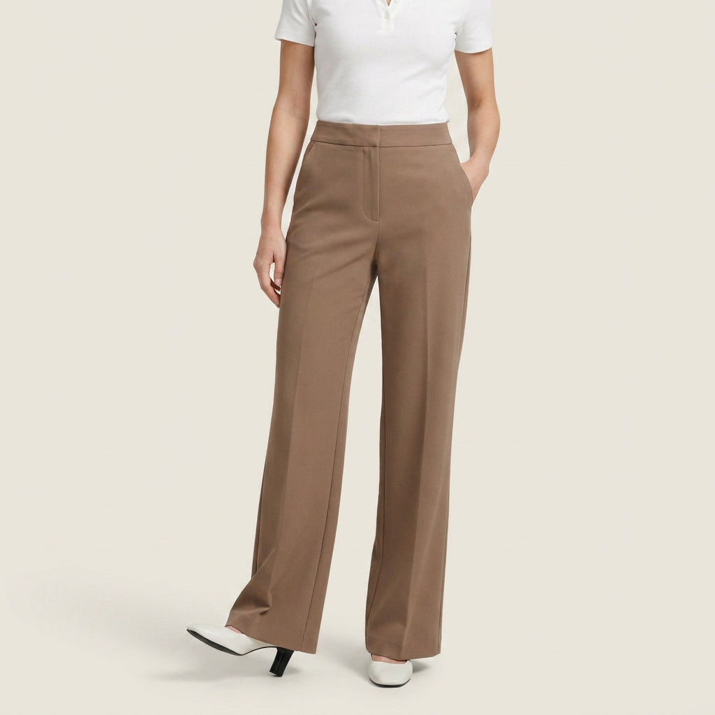 Women’s High-Waisted Straight-Leg Tailored Trousers