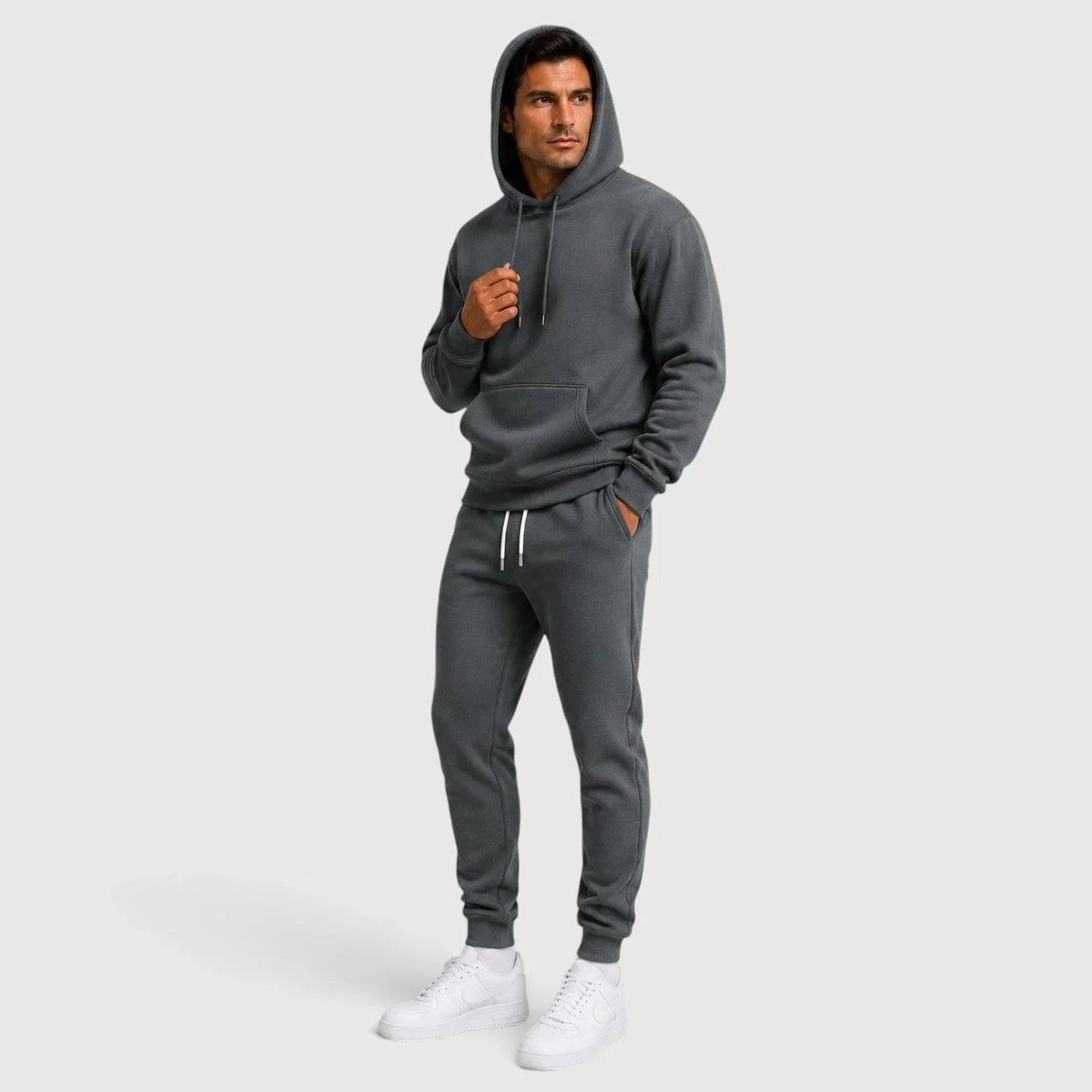 Ensemble assorti sweat à capuche et pantalon jogging pour homme | Tenue d'intérieur décontractée coordonnée