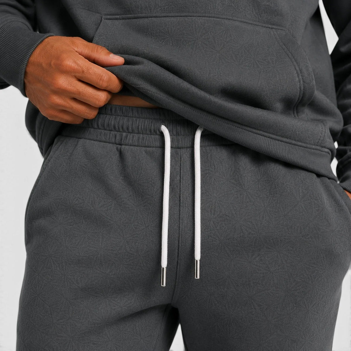 Ensemble assorti sweat à capuche et pantalon jogging pour homme | Tenue d'intérieur décontractée coordonnée