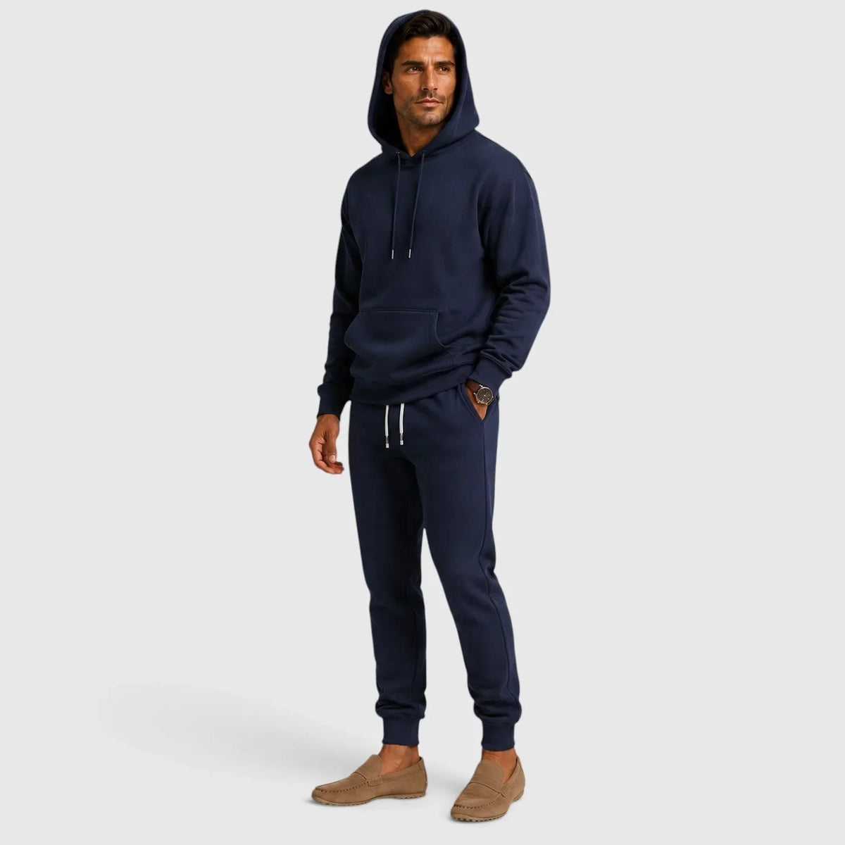 Ensemble assorti sweat à capuche et pantalon jogging pour homme | Tenue d'intérieur décontractée coordonnée