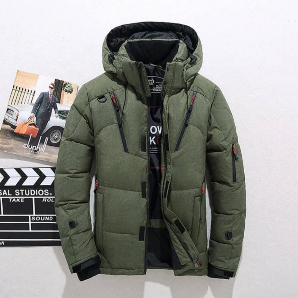 Men's Duck Down Jacket | Thermal Hooded Winter Coat