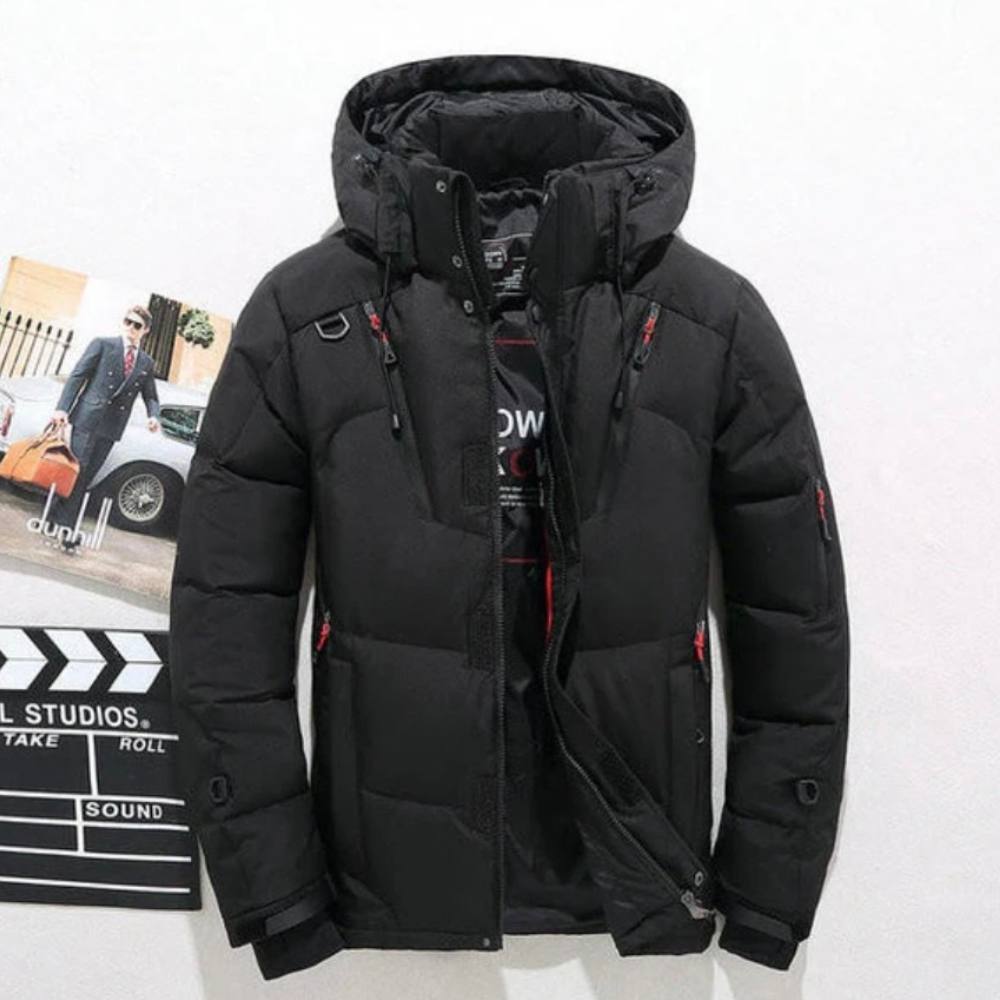 Men's Duck Down Jacket | Thermal Hooded Winter Coat