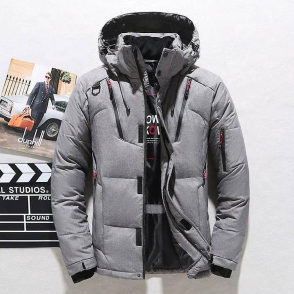 Men's Duck Down Jacket | Thermal Hooded Winter Coat