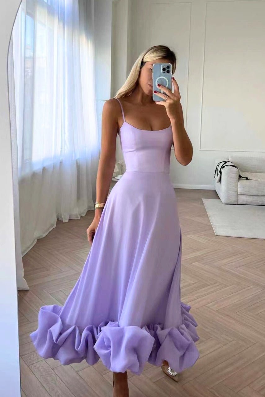 Women's Sleeveless Ruffle Hem Maxi Dress