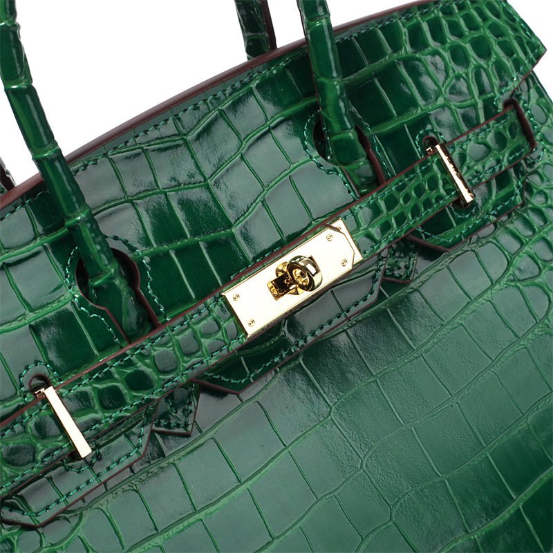 Top-Handle Tote Bag with Padlock Detail