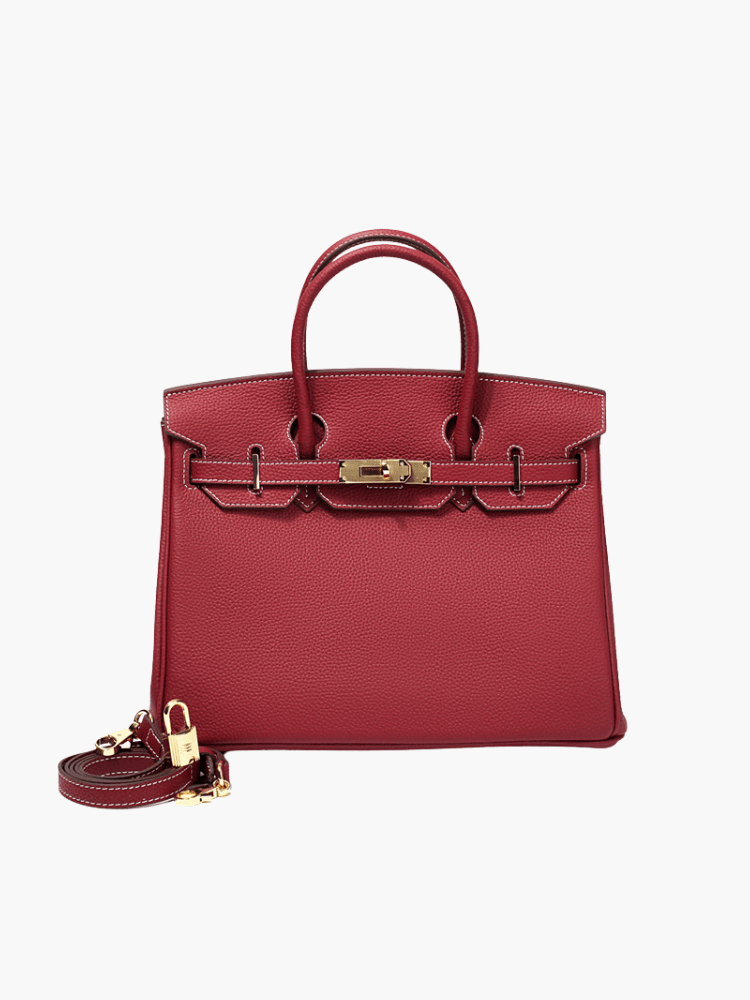 Top-Handle Tote Bag with Padlock Detail
