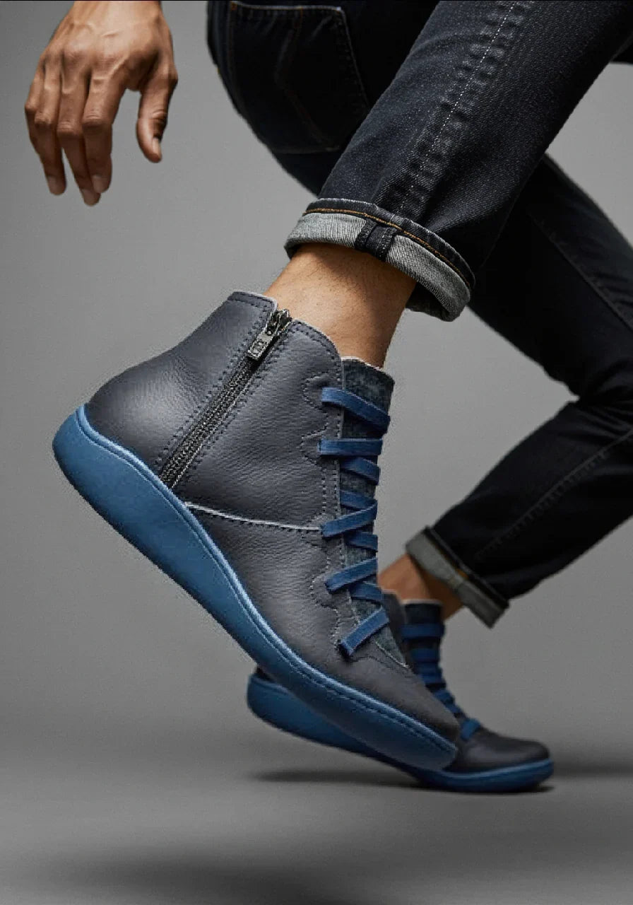 Bottines pour femme en similicuir | Fermeture zippée latérale et semelle intérieure rembourrée