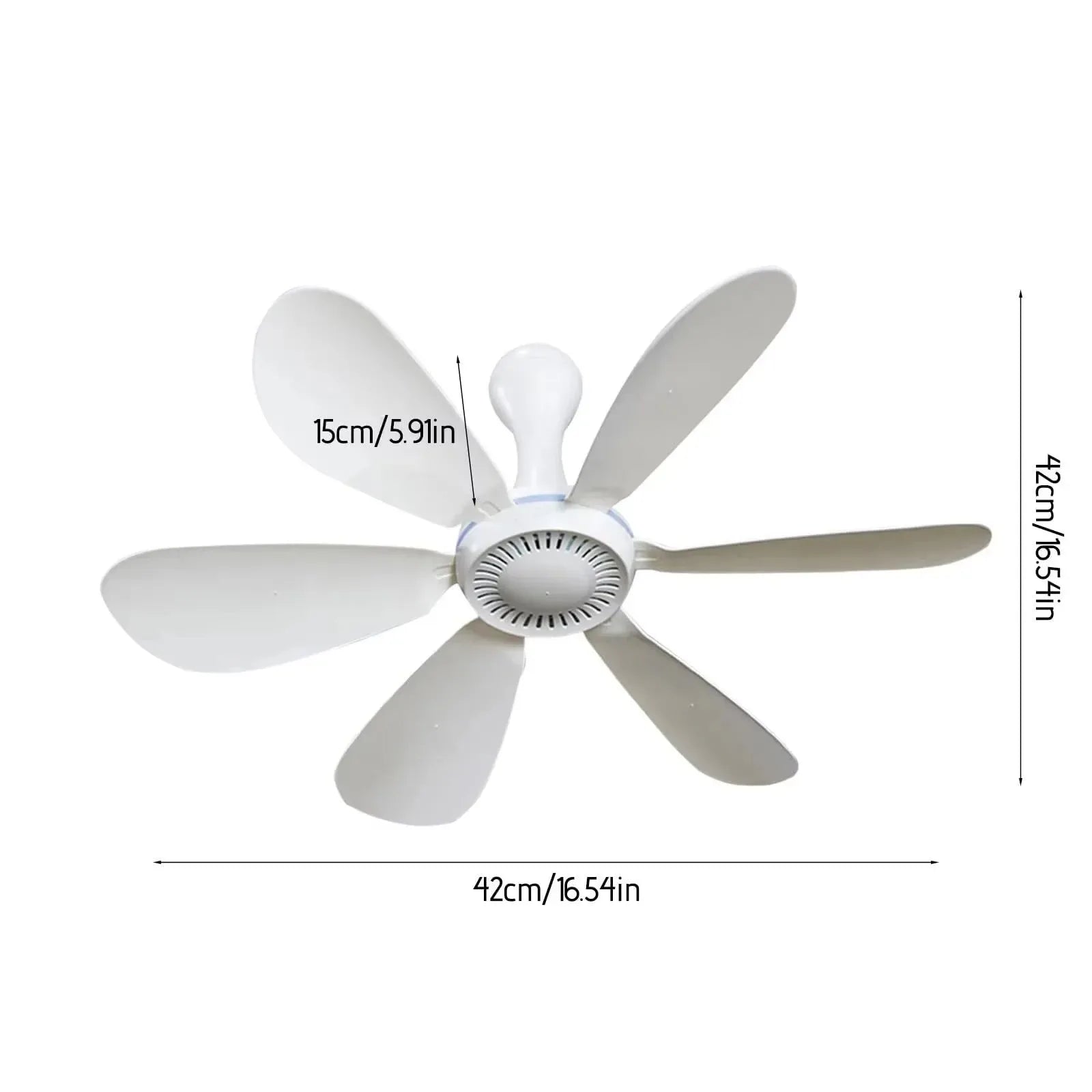 USB Hanging Fan with Six Blades