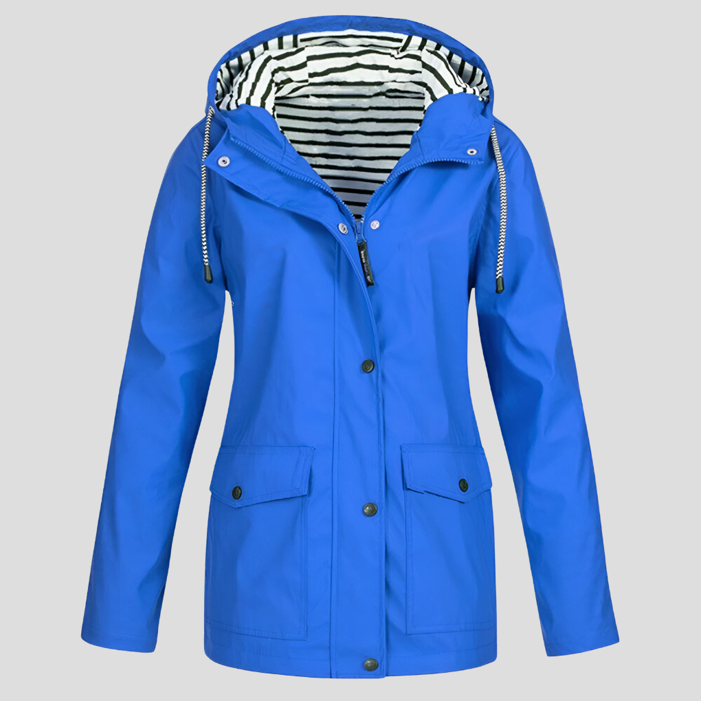 Women’s Hooded Rain Jacket with Front Pockets