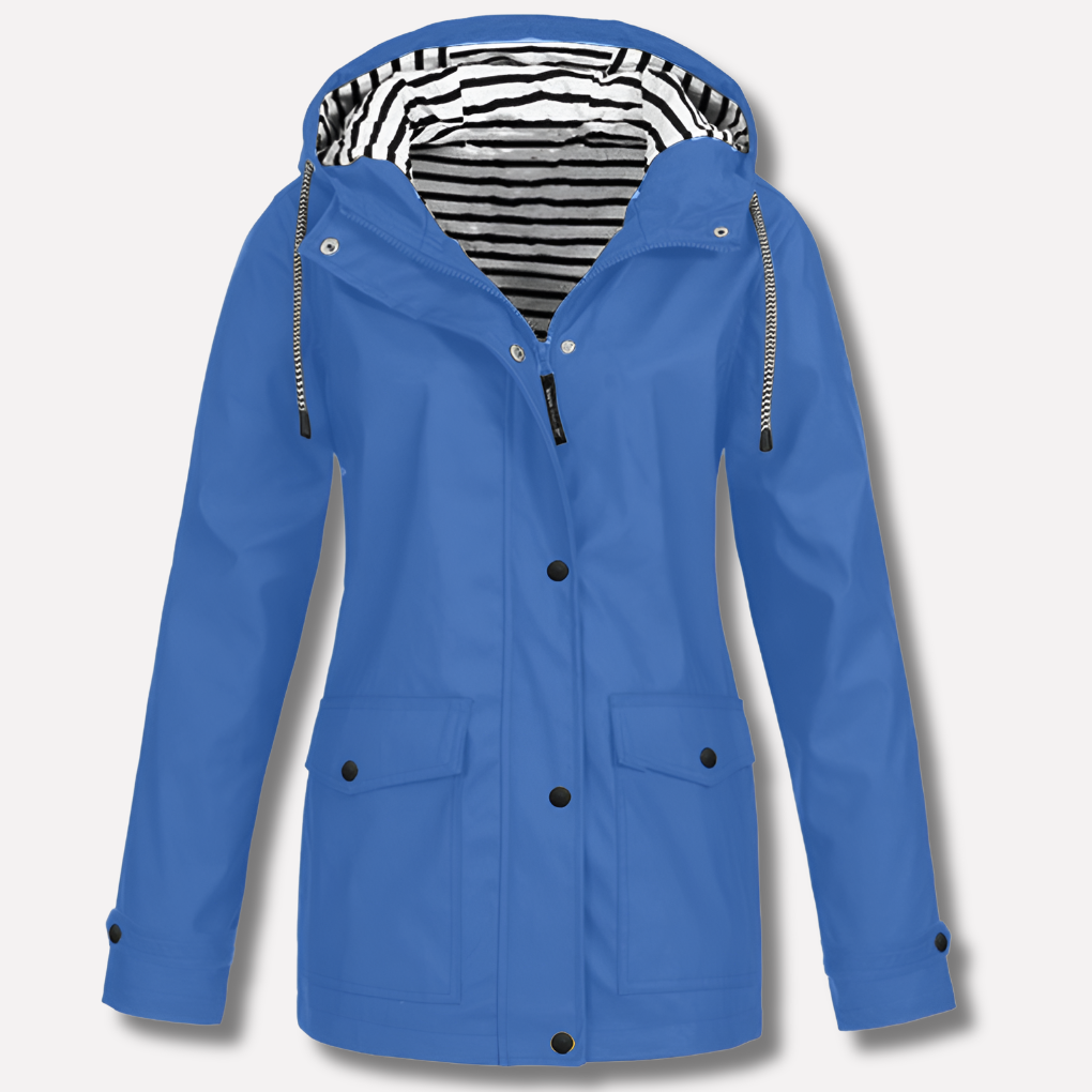 Women’s Hooded Rain Jacket with Front Pockets