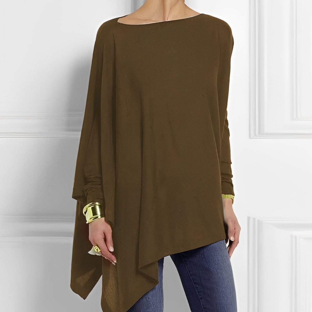 Women’s Oversized Asymmetric Poncho Jumper