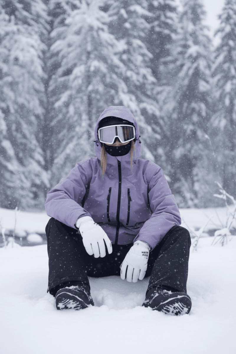 Veste de ski oversize à capuche pour femme | Manteau de snowboard d’hiver