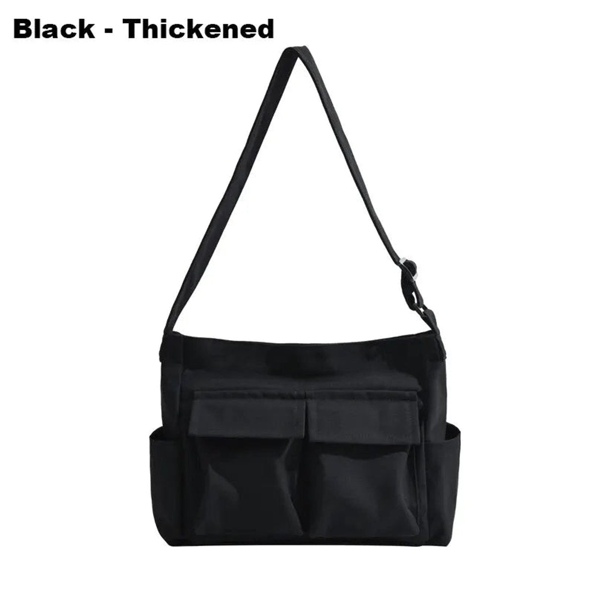 Women's Vintage Canvas Shoulder Tote Bag with Multiple Pockets