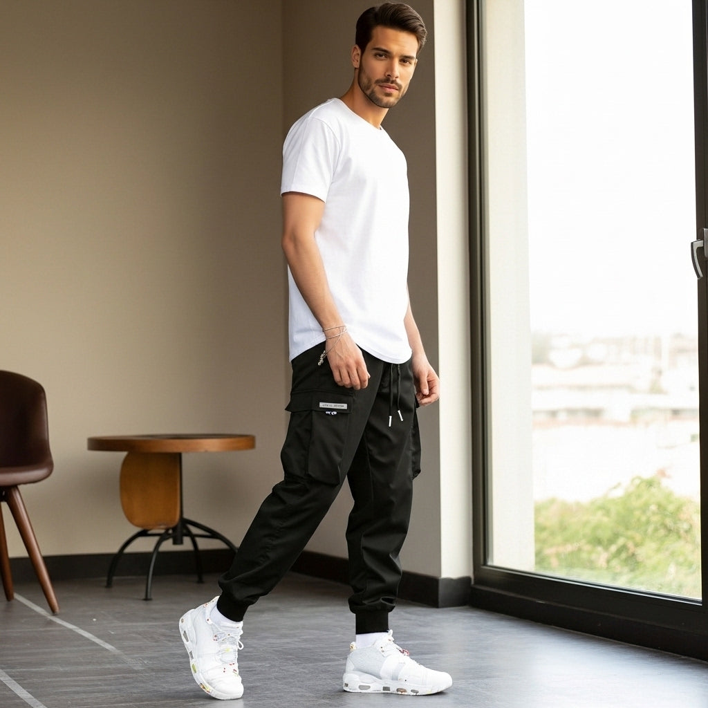 Joggers cargo pour homme avec poches utilitaires