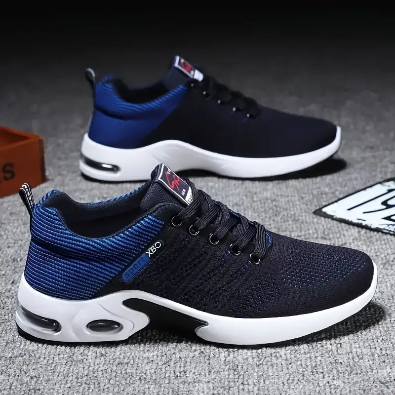 Breathable Knit Running Trainers with Air Cushion Heel