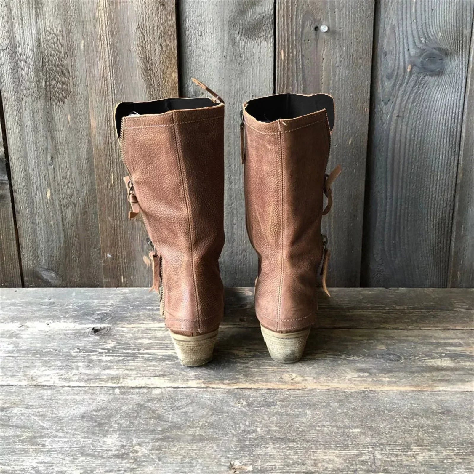 Bottes western vintage pour femmes, mi-mollet