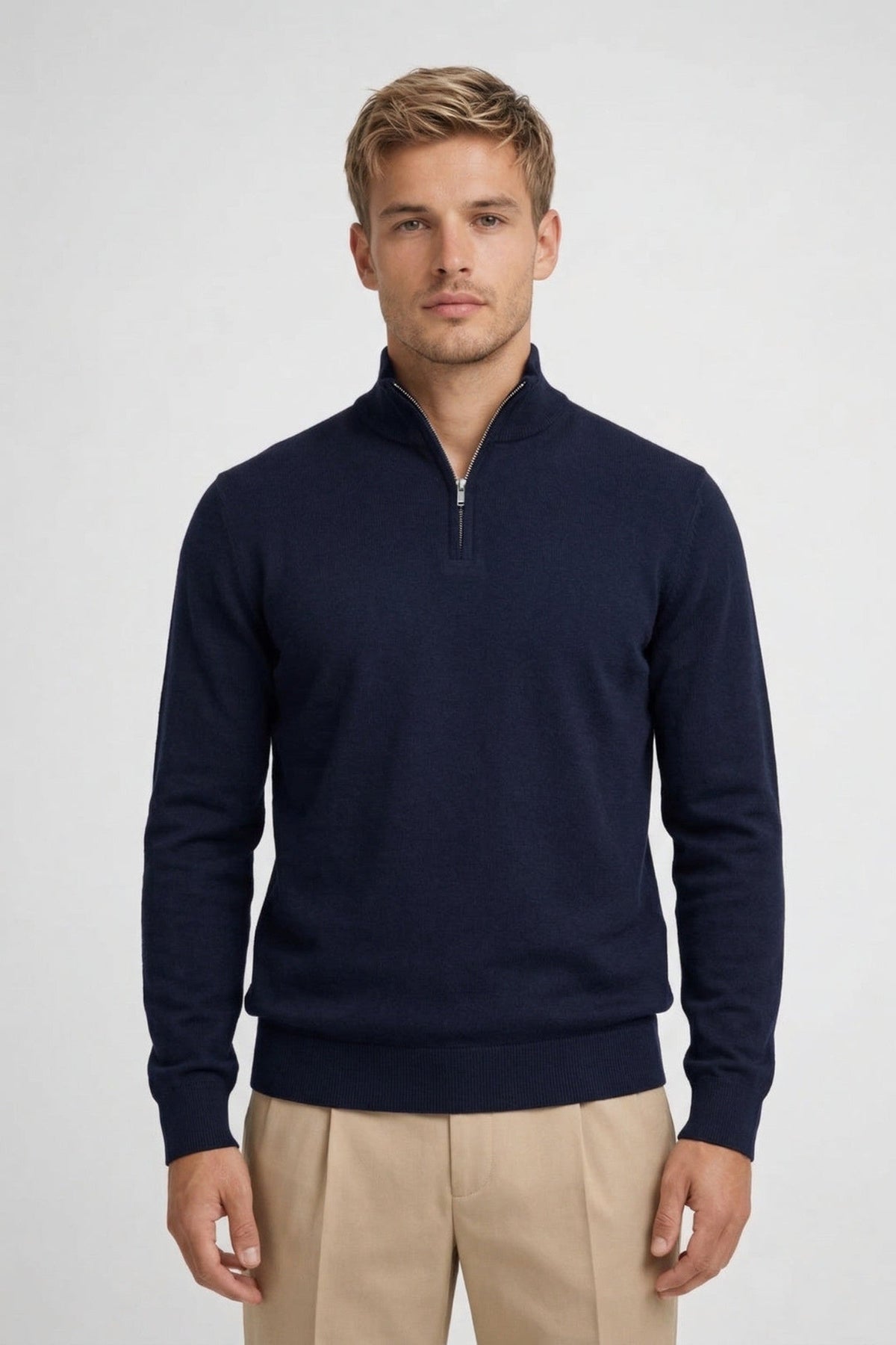 Men’s Classic Half-Zip Knitted Jumper