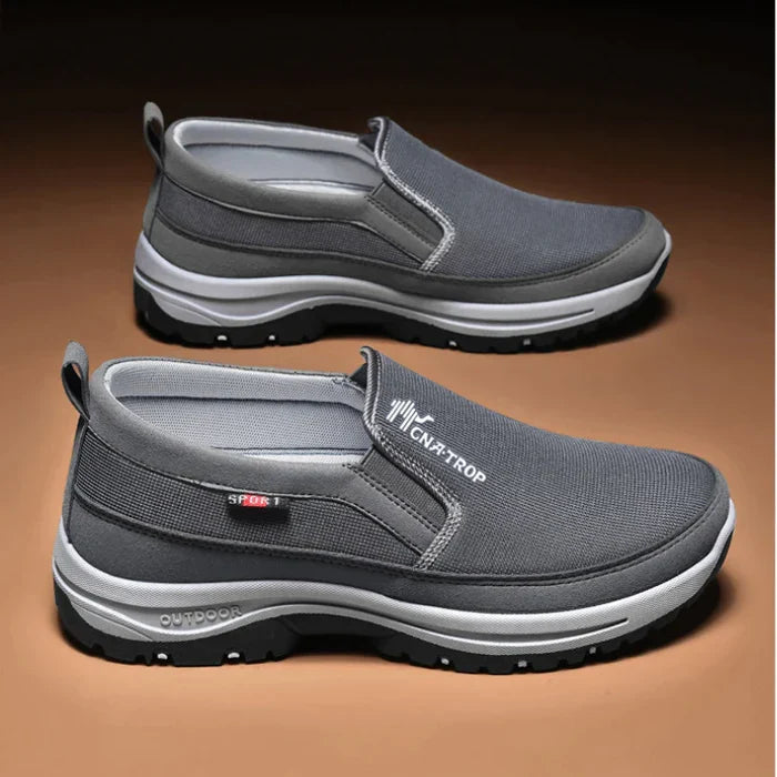 Slip-On Canvas Trainers with Contrast Sole
