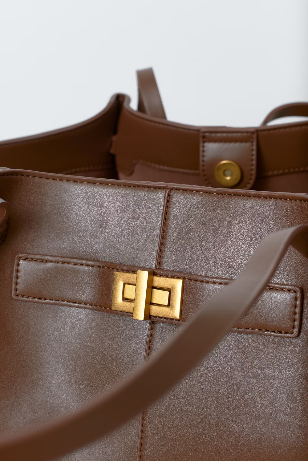 Women's Soft Leather Tote Bag with Shoulder Straps