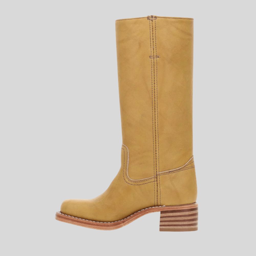 Women’s Knee-High Riding Boots with Low Block Heel