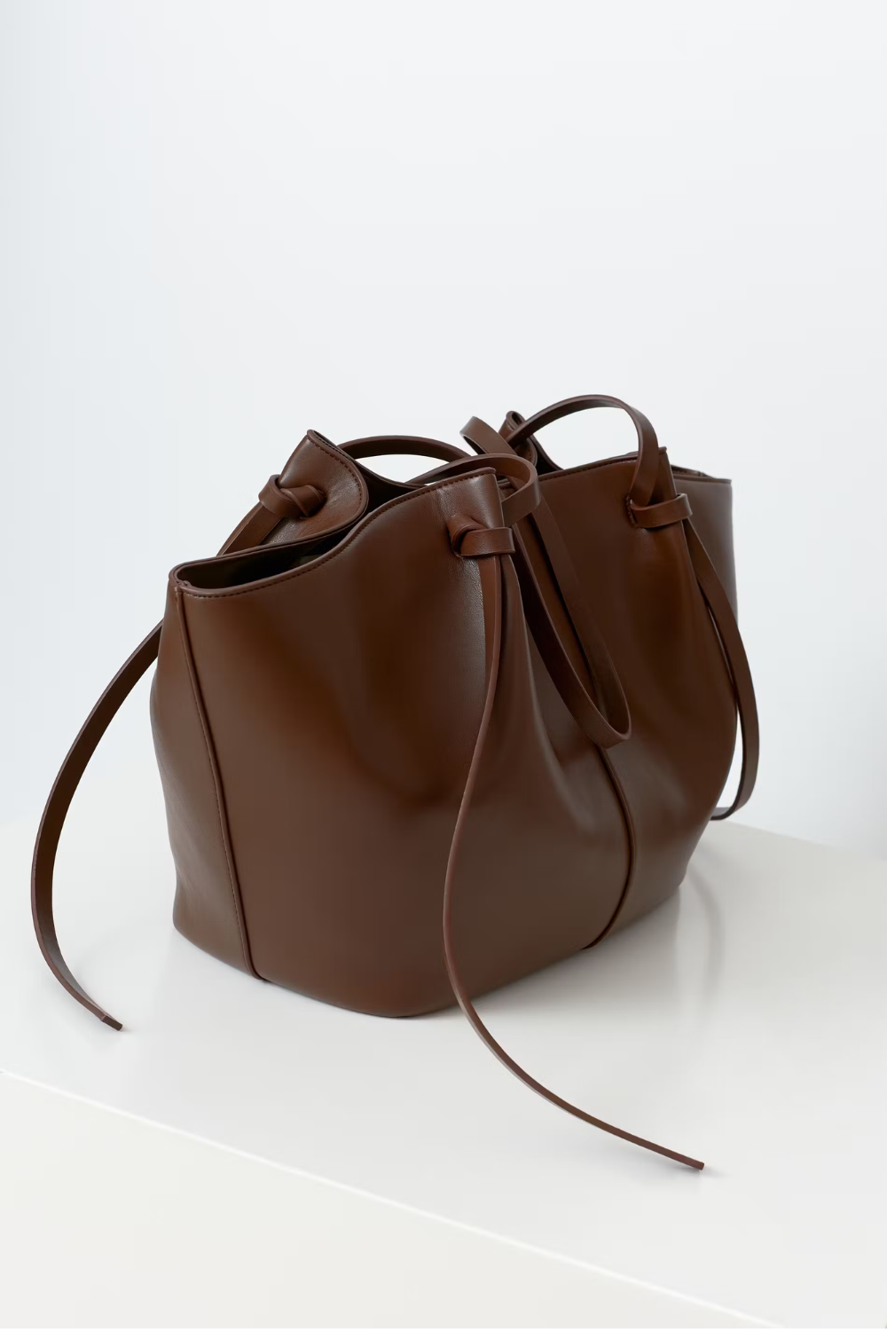 Women's Soft Leather Tote Bag with Shoulder Straps