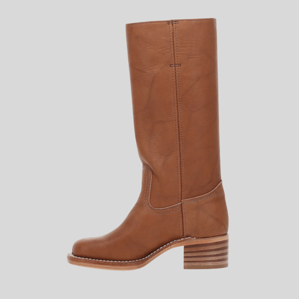 Women’s Knee-High Riding Boots with Low Block Heel