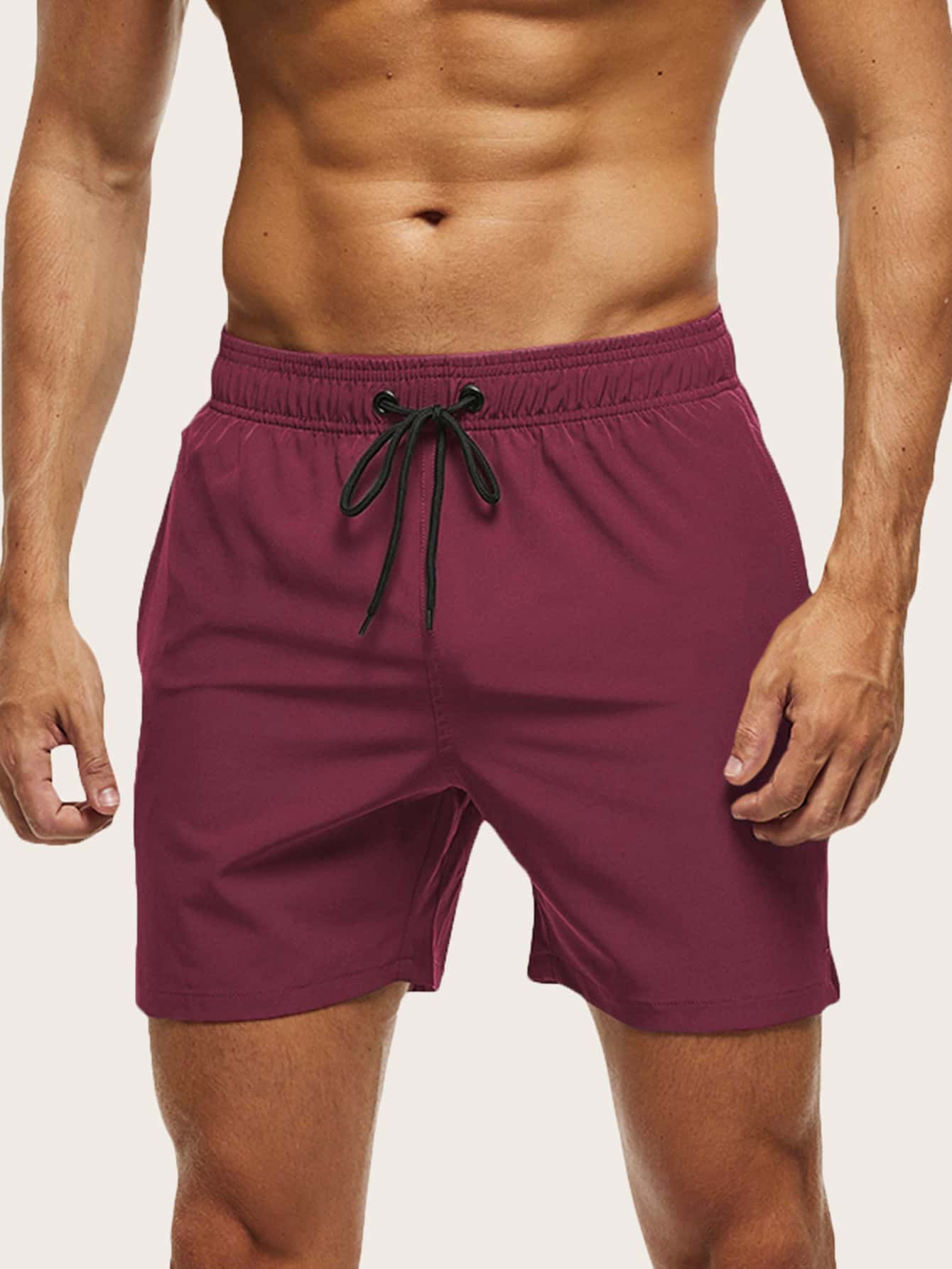 Quick-Dry Swim Shorts with Drawstring Waist
