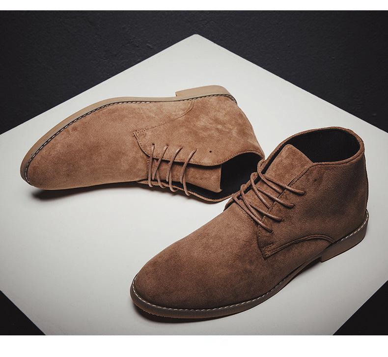 Suede Chukka Boots with Lace-Up Front