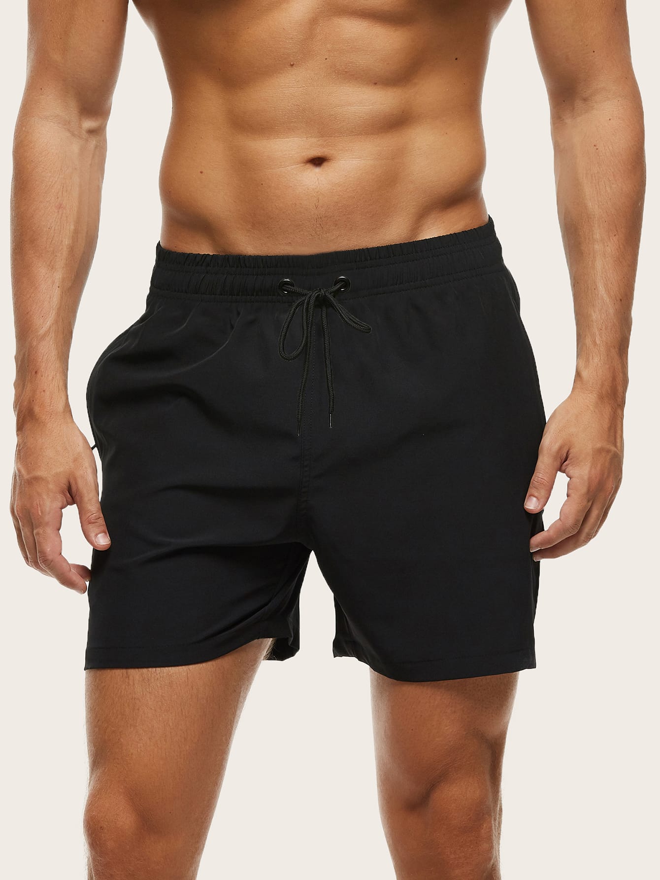 Quick-Dry Swim Shorts with Drawstring Waist