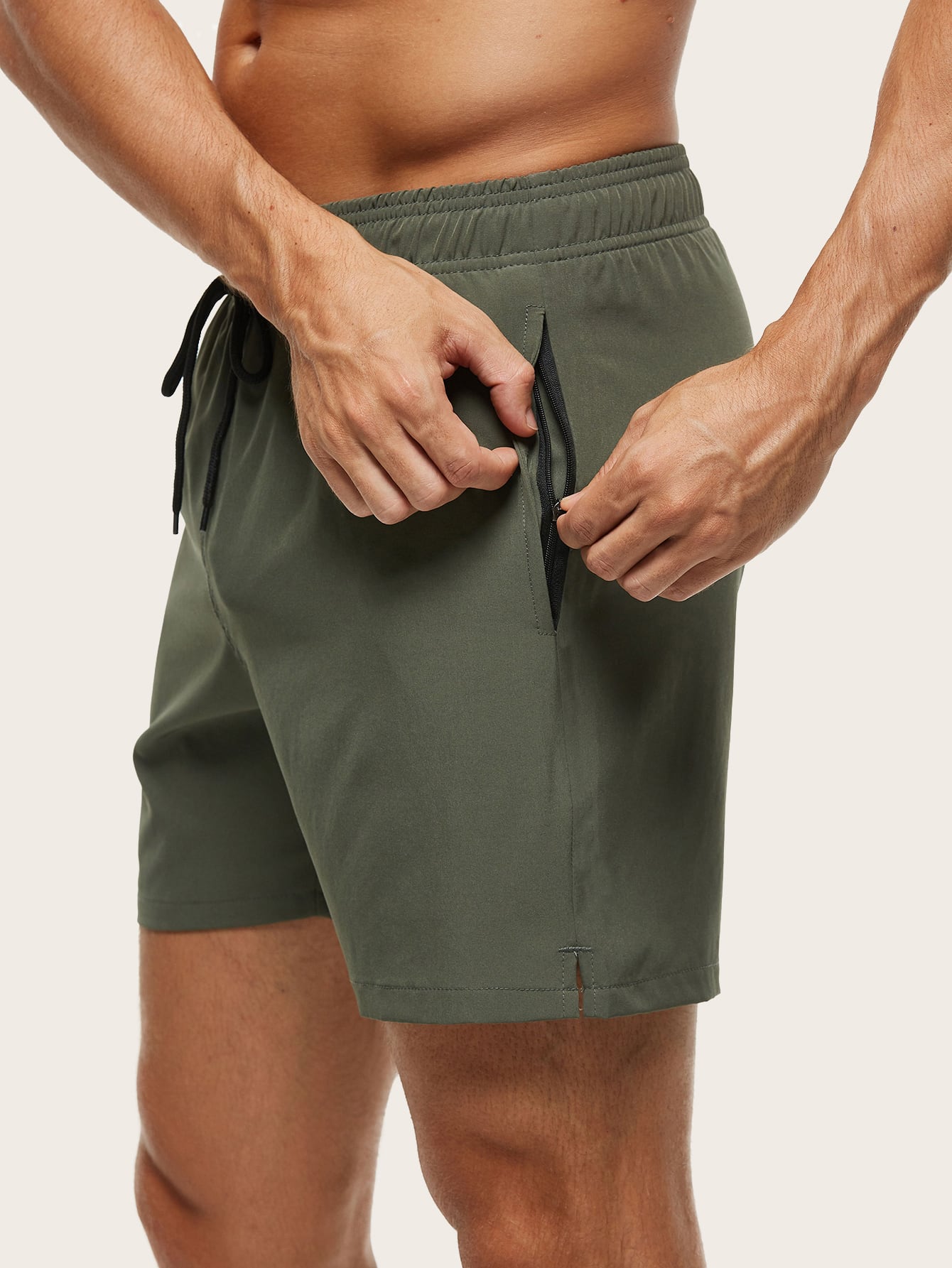 Quick-Dry Swim Shorts with Drawstring Waist