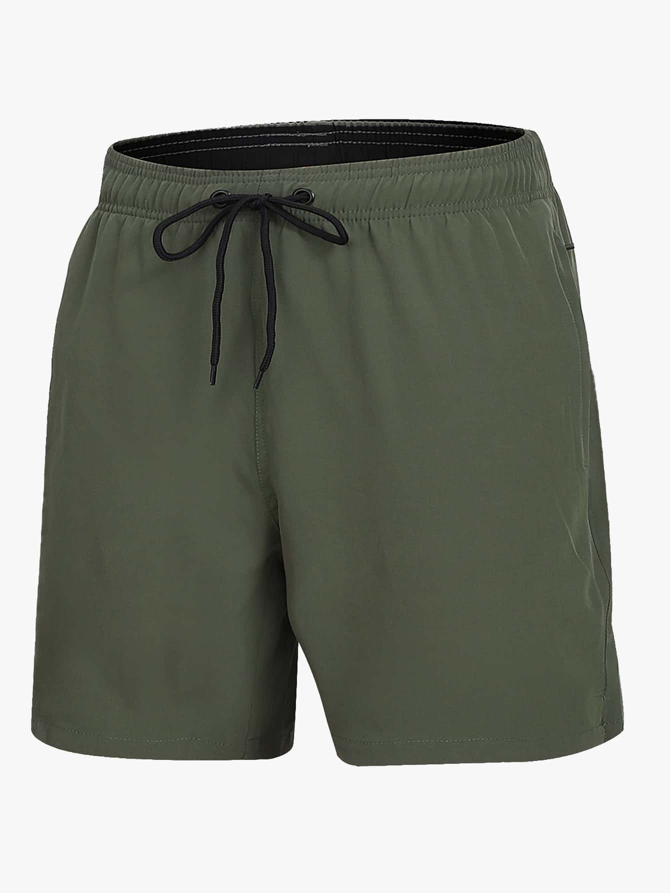 Quick-Dry Swim Shorts with Drawstring Waist