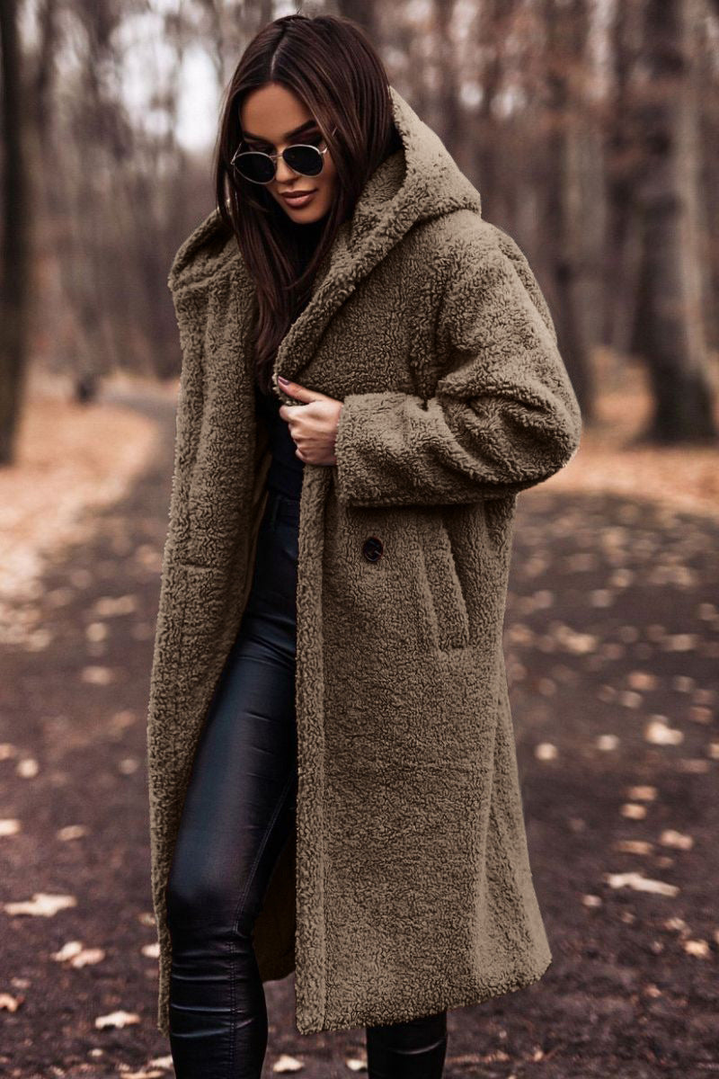 Women's Teddy Fleece Longline Coat