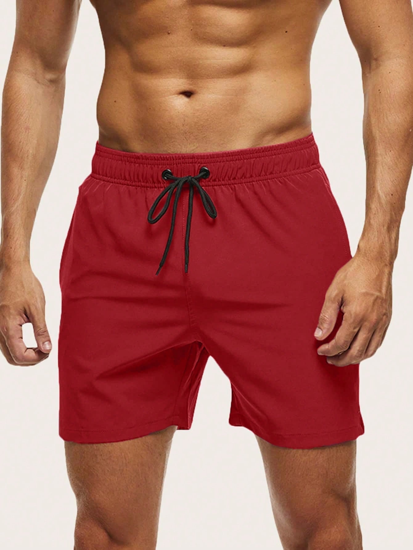 Quick-Dry Swim Shorts with Drawstring Waist