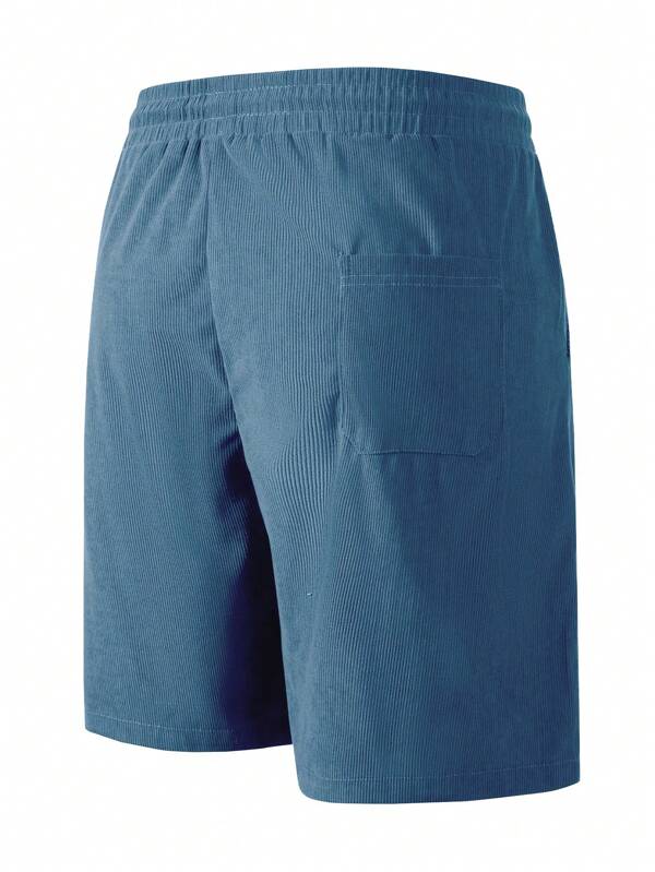 Men's Corduroy Shorts with Drawstring Waist
